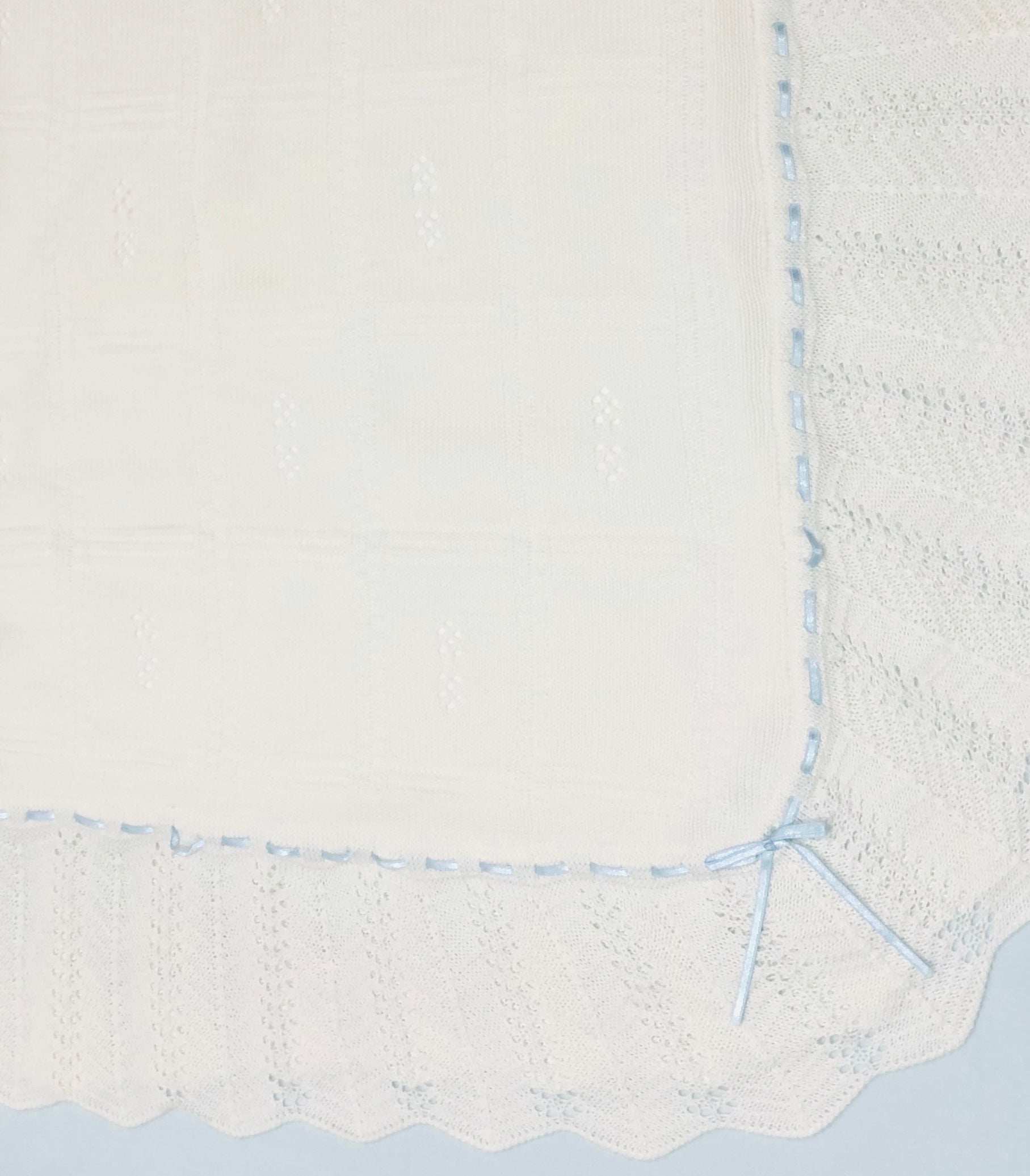 MANTA O COLCHA DE HILO C/FORRO BLANCO NIÑO 4800