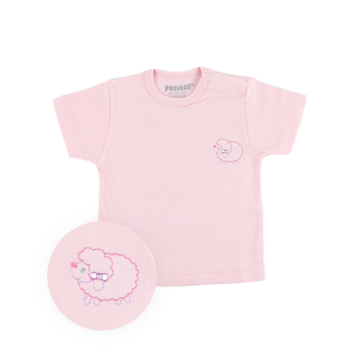 POLO MC PIMA BORDADO ROSADO 2181