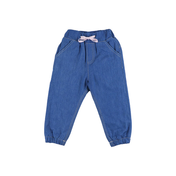 Pantalon Chambray C/Forro Celeste Niña 7015