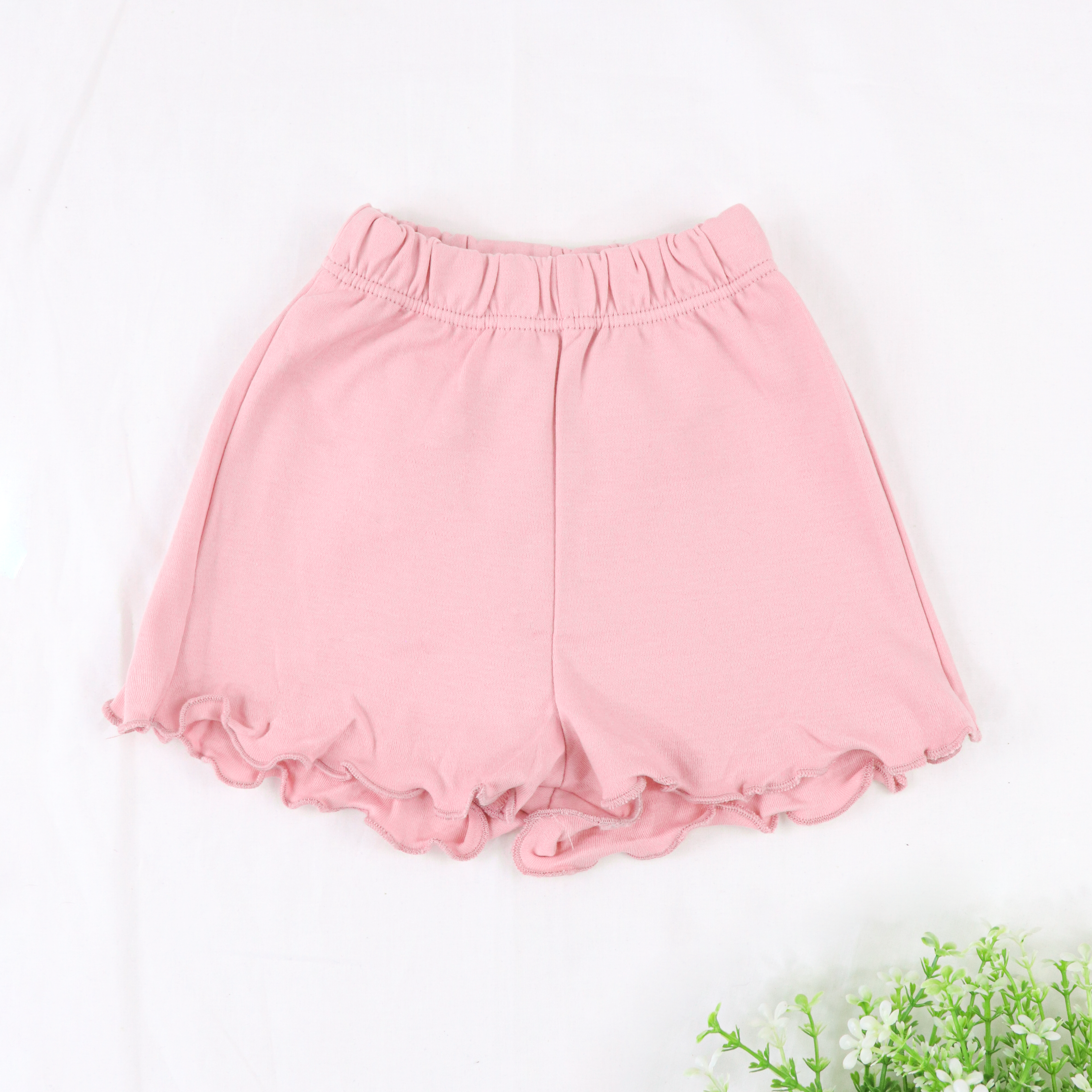SHORT ALGODÓN CON BOBOS LUCIANA PALO ROSA 7486