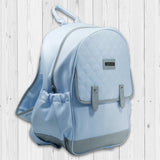 BOLSO MOCHILA CUERO CELESTE 1201