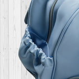BOLSO MOCHILA CUERO CELESTE 1201