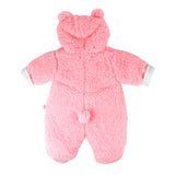 Enterizo Acolchado Peluche Osa Rosado 7180
