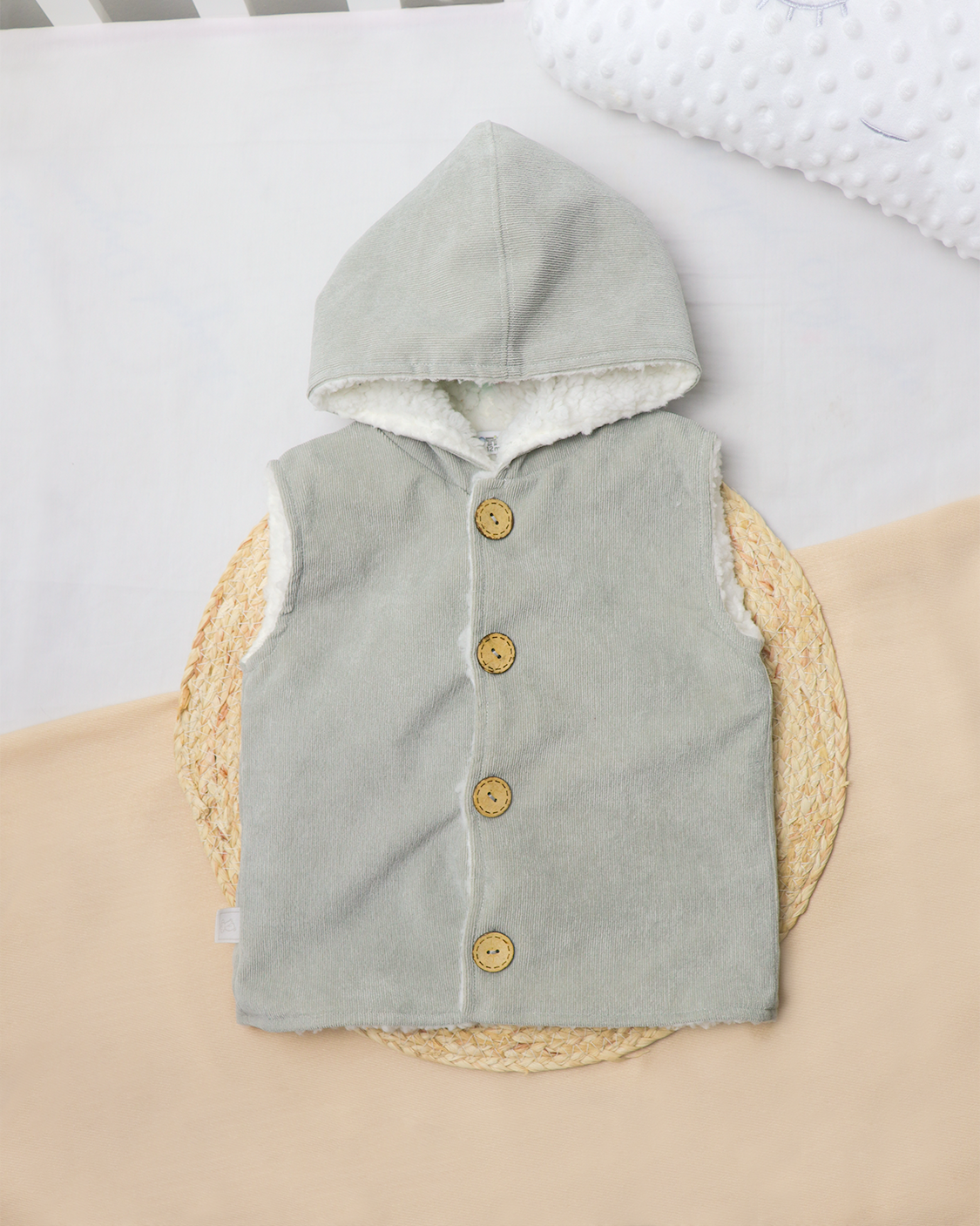 CHALECO PELUCHE GRIS