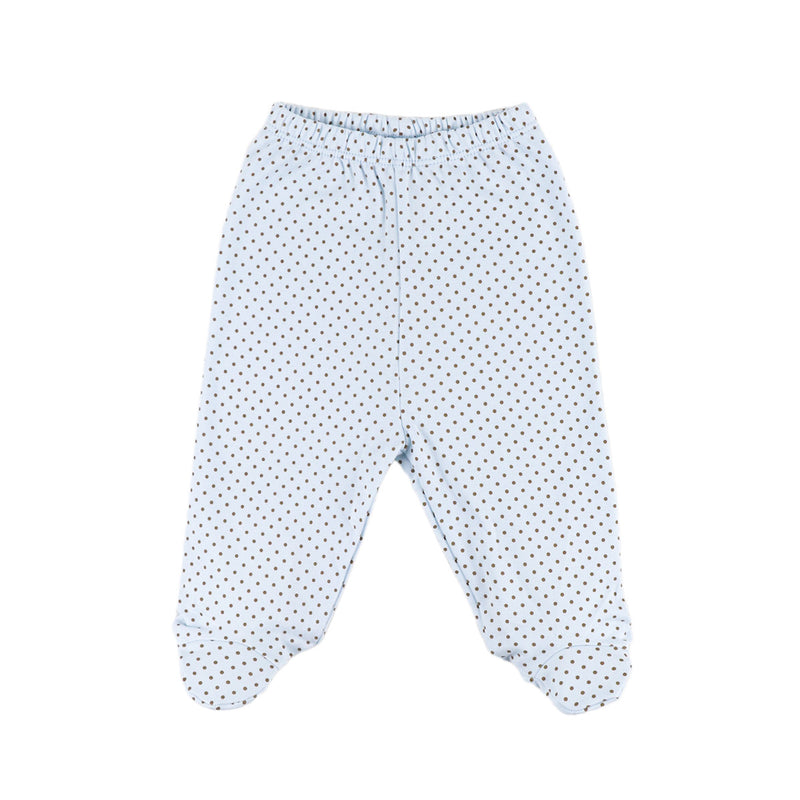 PANTALON C/PIE ESTAMPADO PUNTOS CELESTE 6204