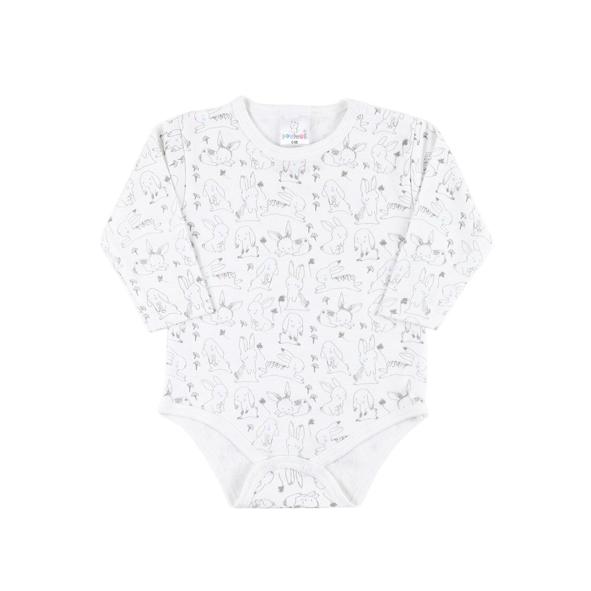 BODY MG LARGA ESTAMPADO CONEJO NIÑO NNO 6202*