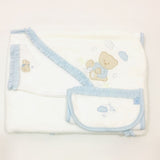 TOALLA DOBLE FELPA ESPECIAL OSO BLANCO CELESTE 1368