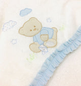 TOALLA DOBLE FELPA ESPECIAL OSO BLANCO CELESTE 1368