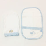 TOALLA DOBLE FELPA ESPECIAL OSO BLANCO CELESTE 1368