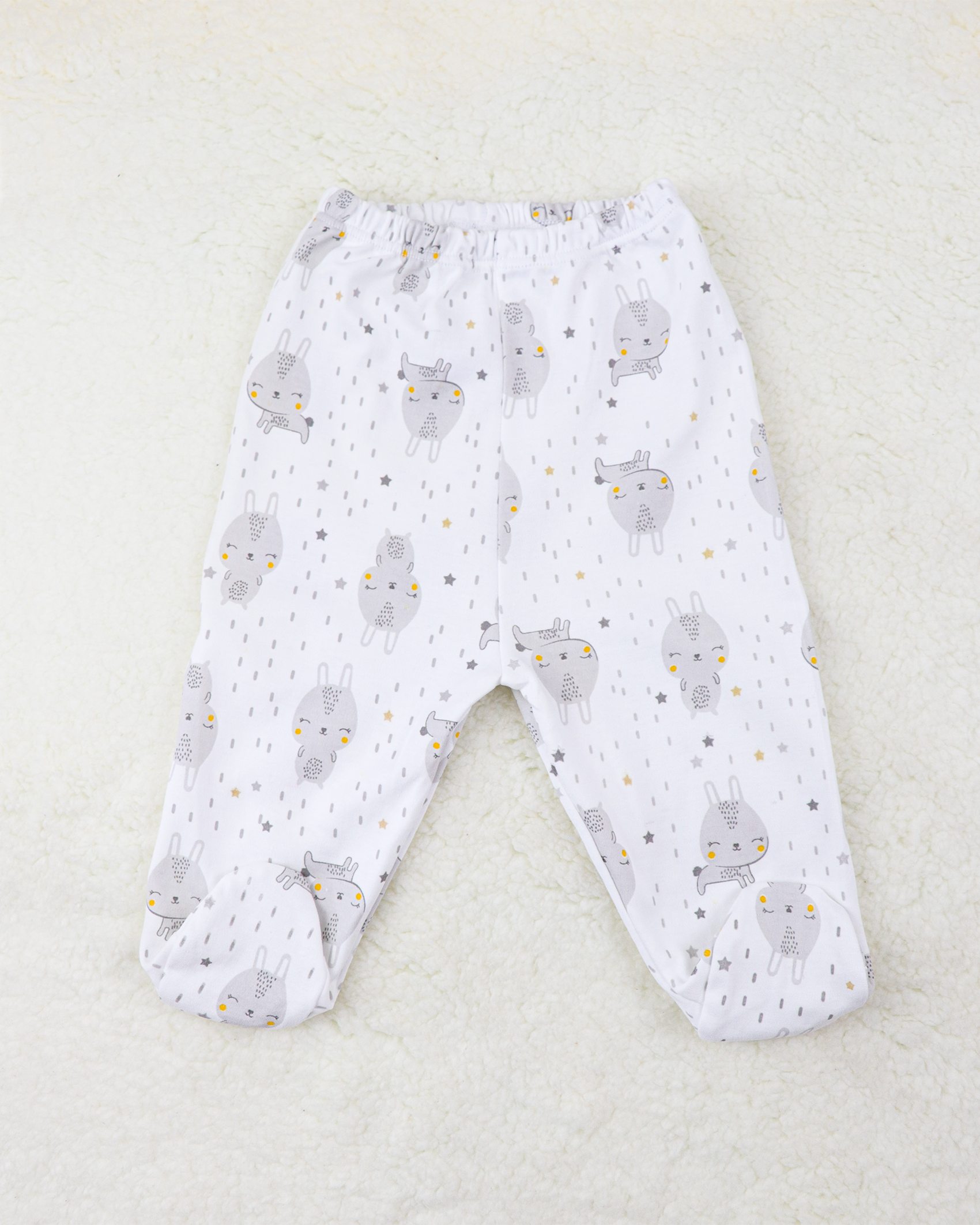 PANTALON C/PIE ESTAMPADO CONE GRIS*