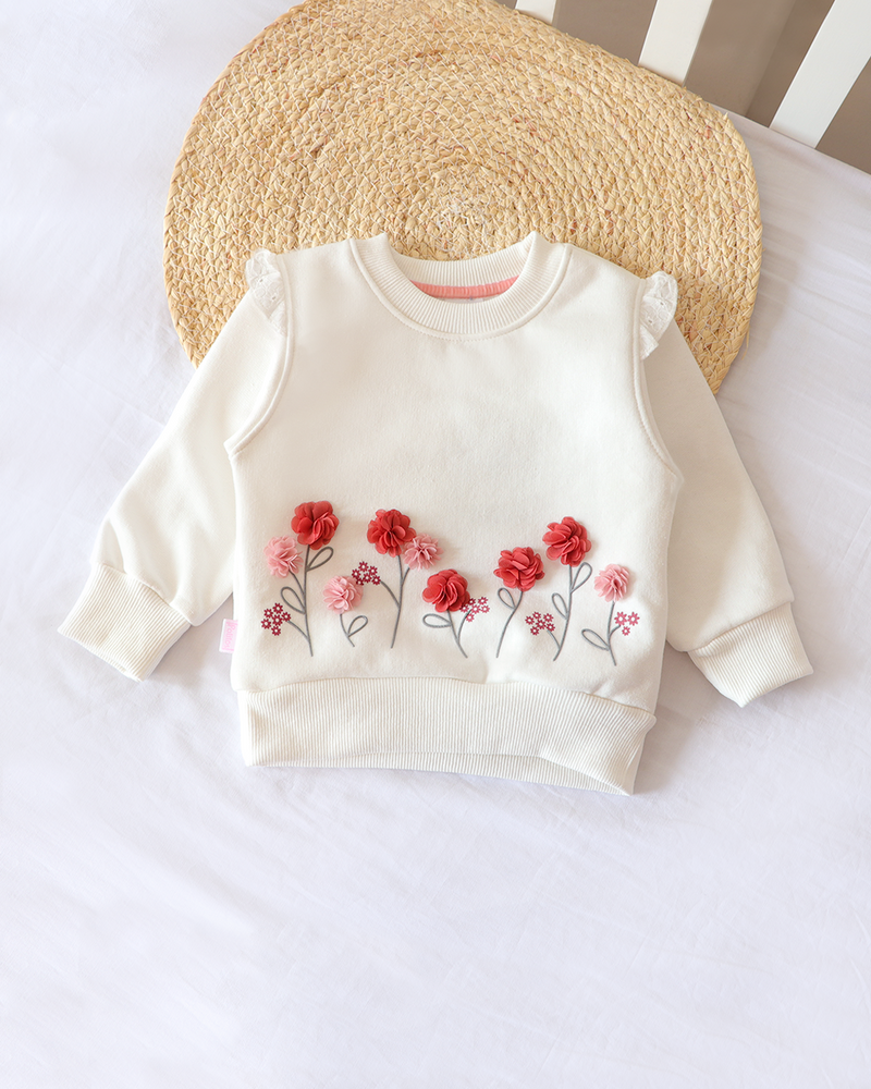 POLERA FRANELA ANTONIA CON FLORES 8497