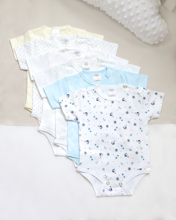 PACK X6 BODY MANGA CORTA NIÑO