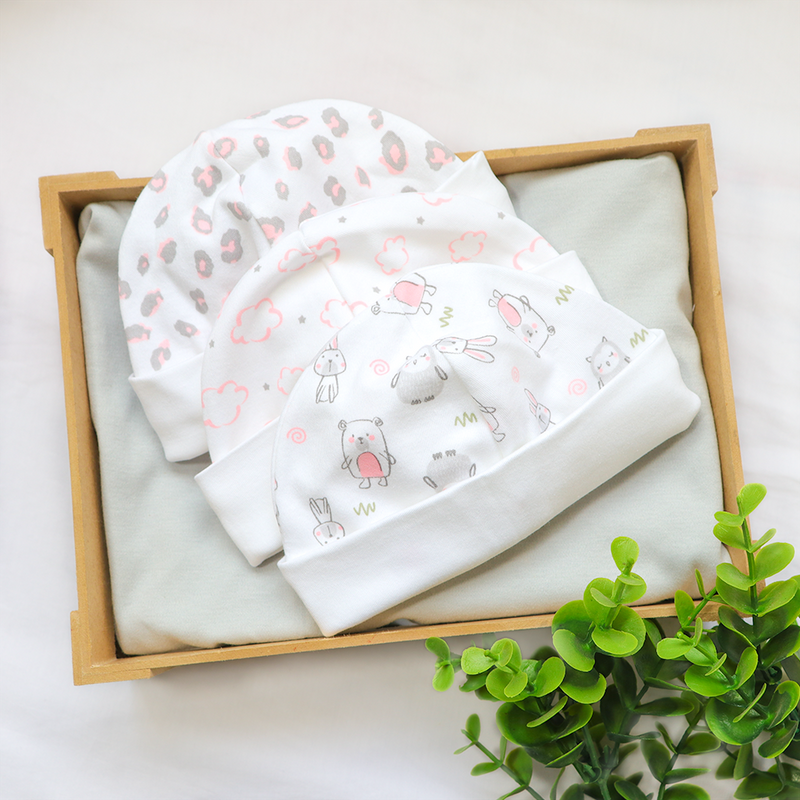 PACK x3 GORRO PARA BEBE NIÑAS – Potitos