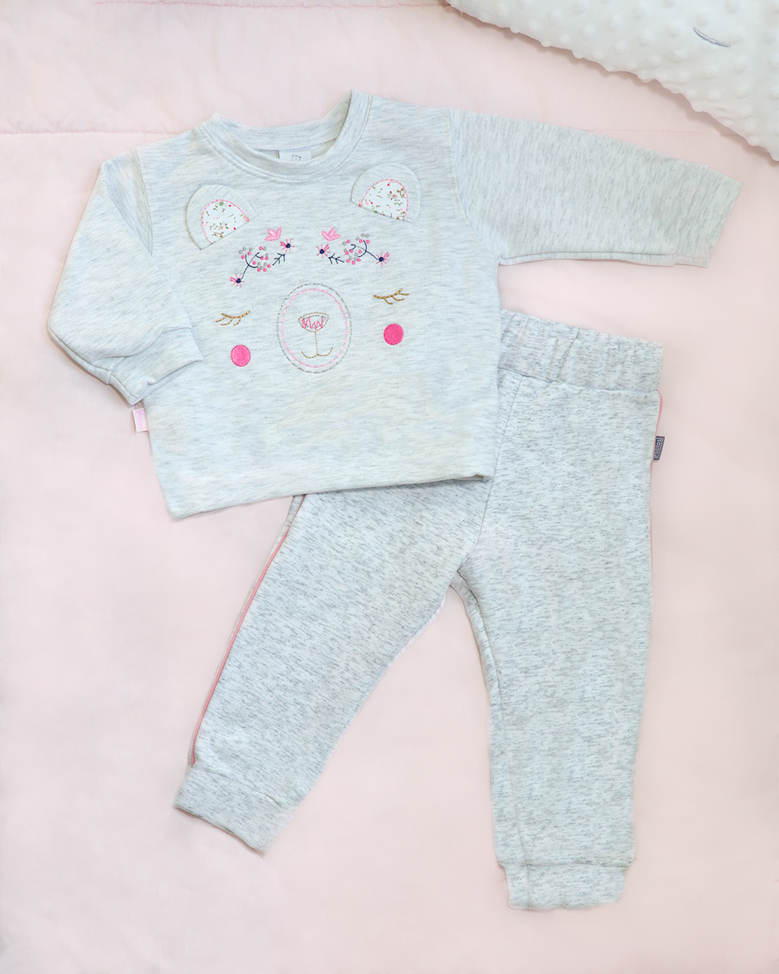 CONJUNTO OSITA GRIS