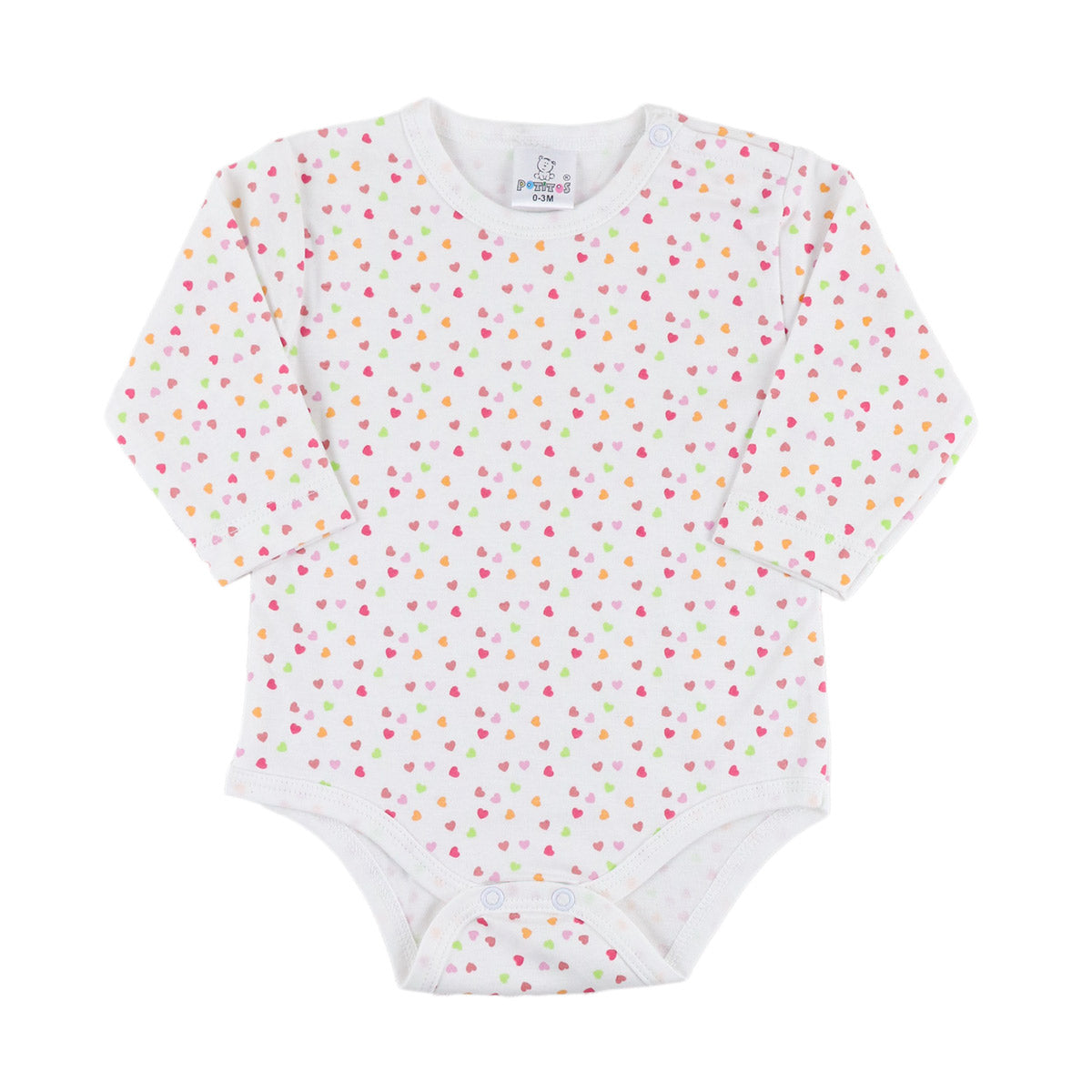 BODY MG LARGA ESTAMPADO CORAZON 6202*