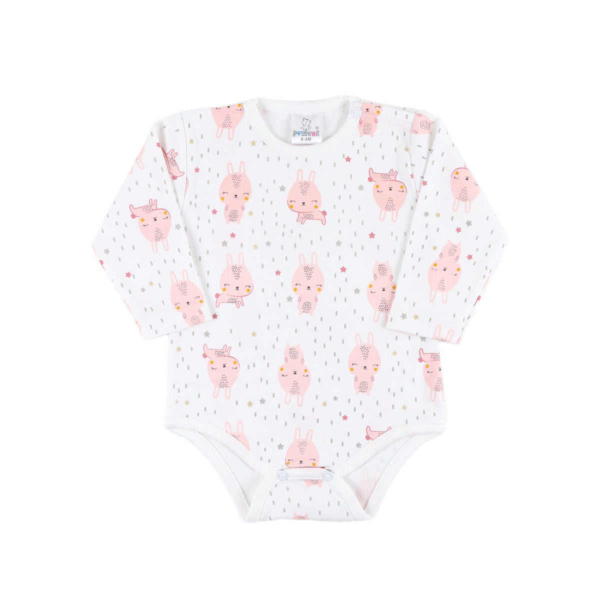 BODY MG LARGA ESTAMPADO CONE ROSADO NIÑa 6202*