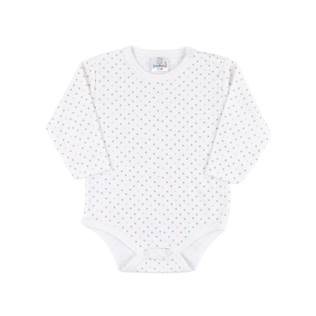 BODY MG LARGA ESTAMPADO ROSADO PUNTOS NNA 6202*