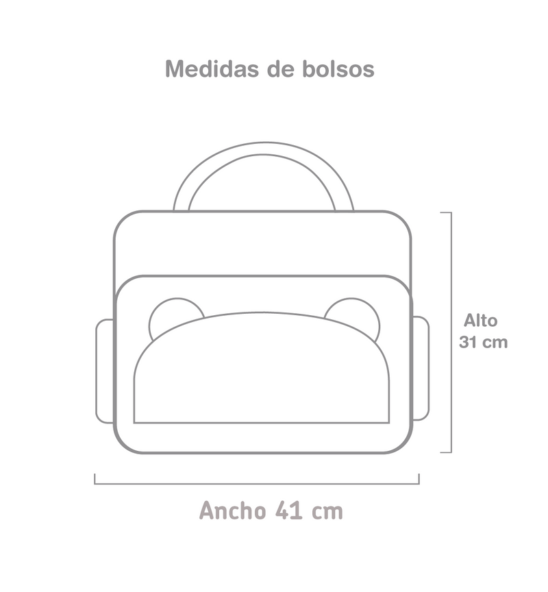 BOLSO PAÑALERO OSO ROSADO