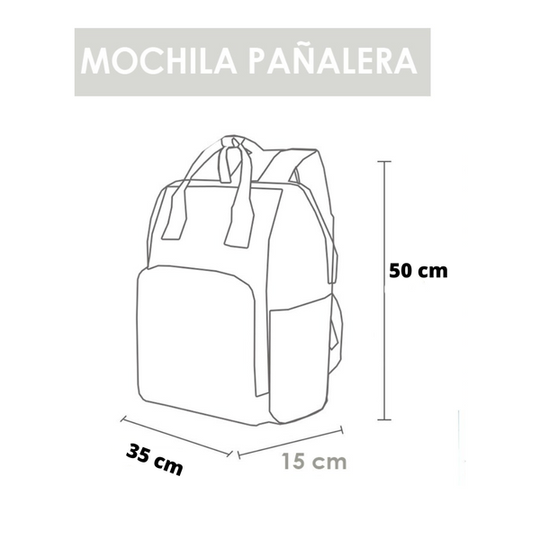 MOCHILA PAÑALERA MATERNA LIU ROSADA 2105