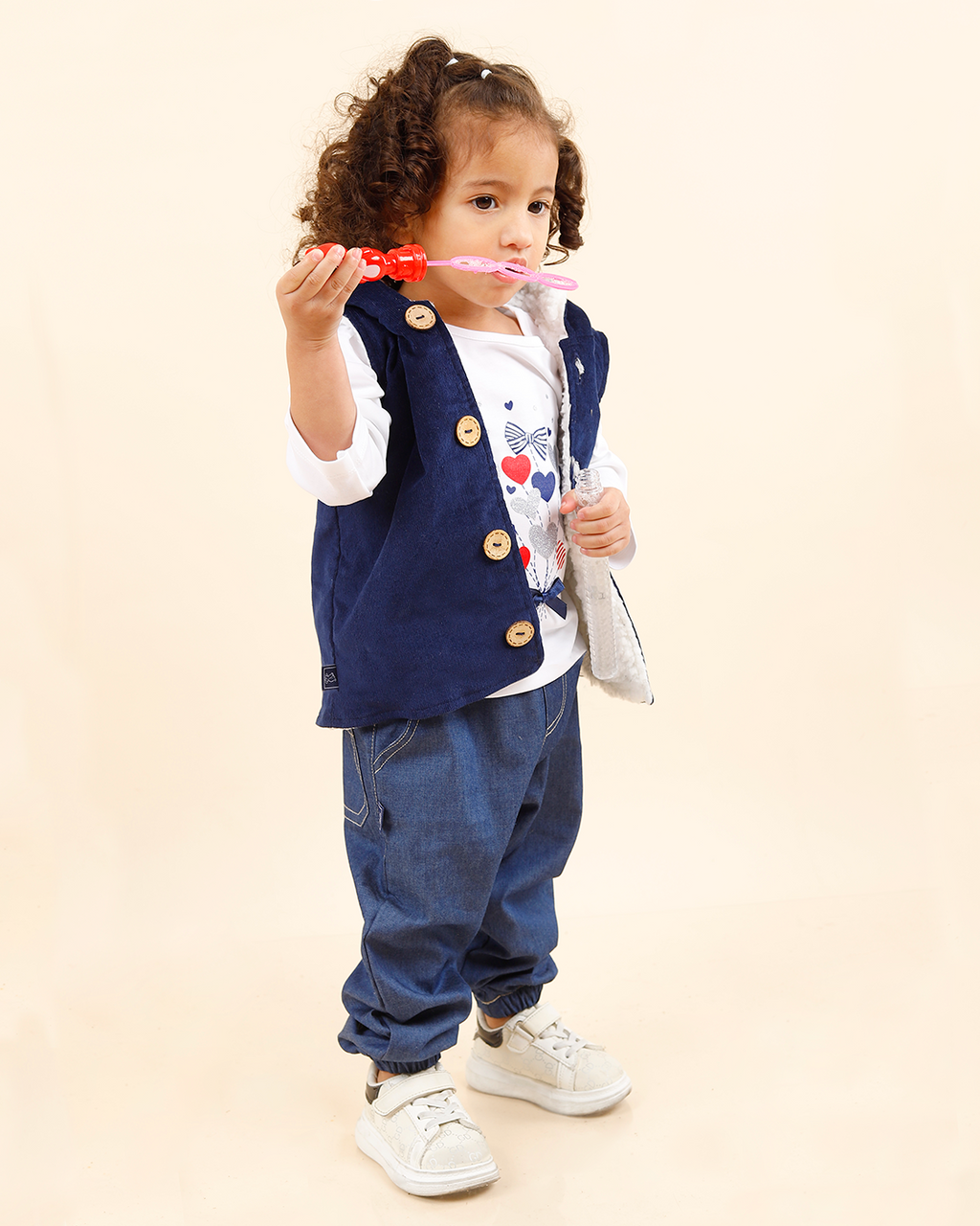 CHALECO PELUCHE AZUL