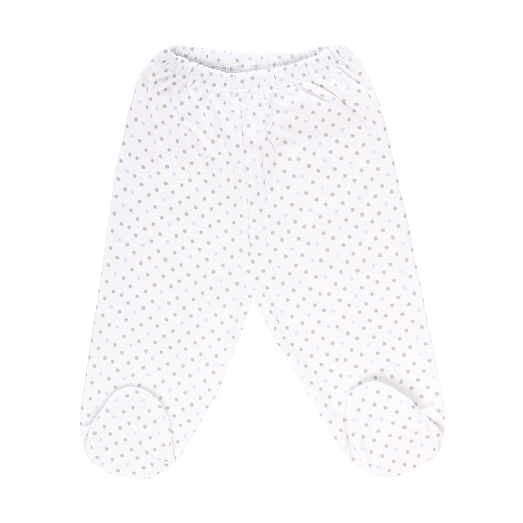 PANTALON C/PIE ESTAMPADO PUNTOS CELESTE 6204*