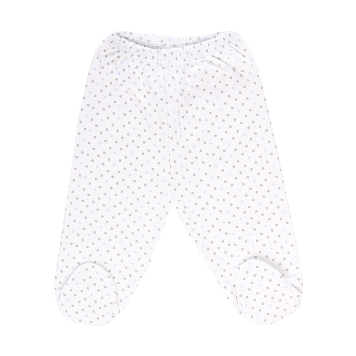 PANTALON C/PIE ESTAMPADO PUNTOS CELESTE 6204*