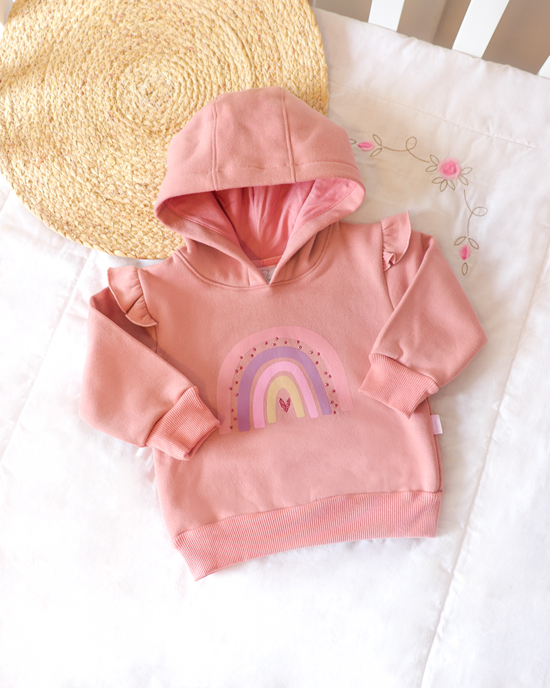 POLERA CON CAPUCHA RAINBOW