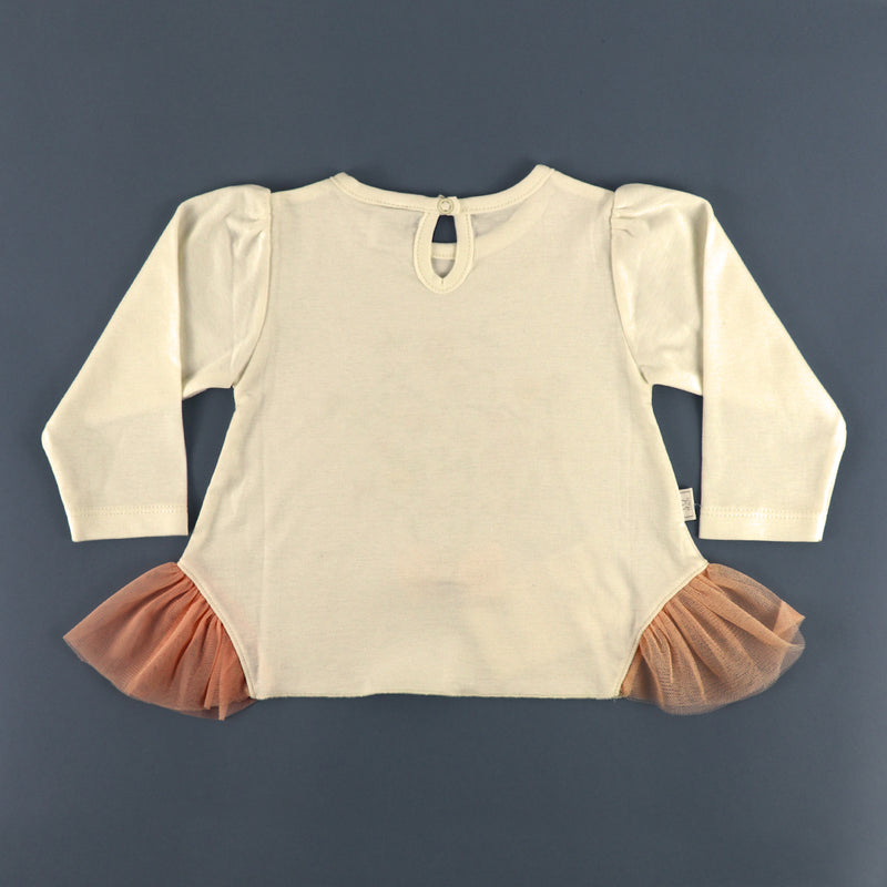 Polo manga larga Niña Luciana Crema