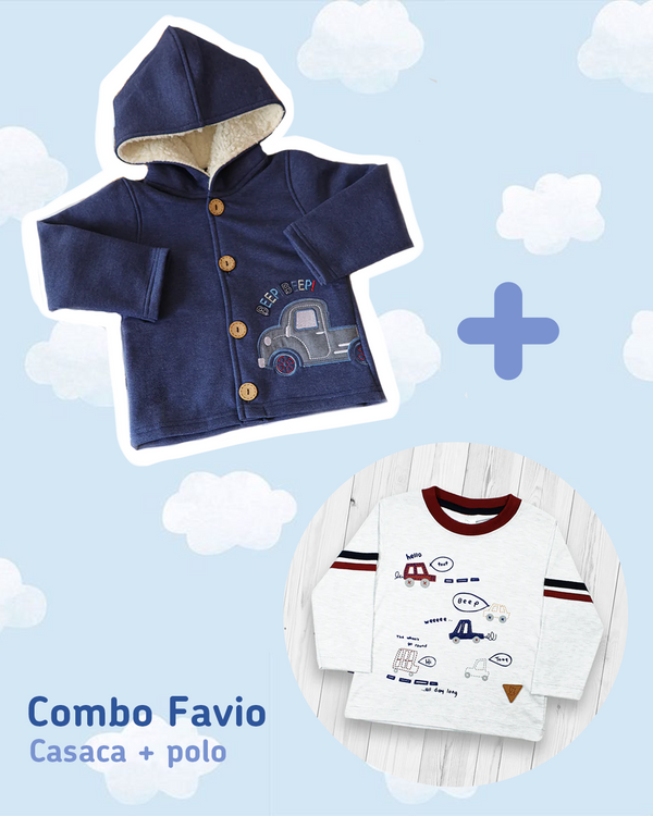 CASACA FRANELA FAVIO + POLO CARROS
