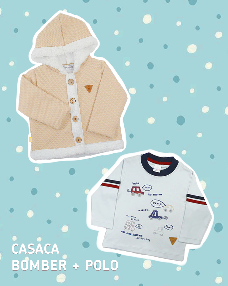 CASACA BOMBER + POLO MANGA LARGA