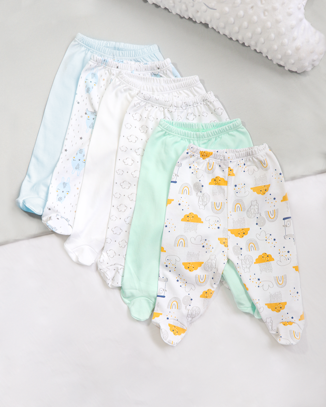 PACK X 6 PANTALON BB CON PIE