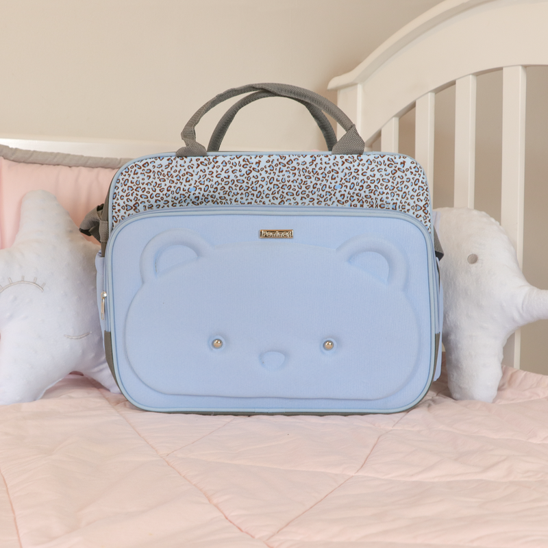 BOLSO PAÑALERO OSO CELESTE
