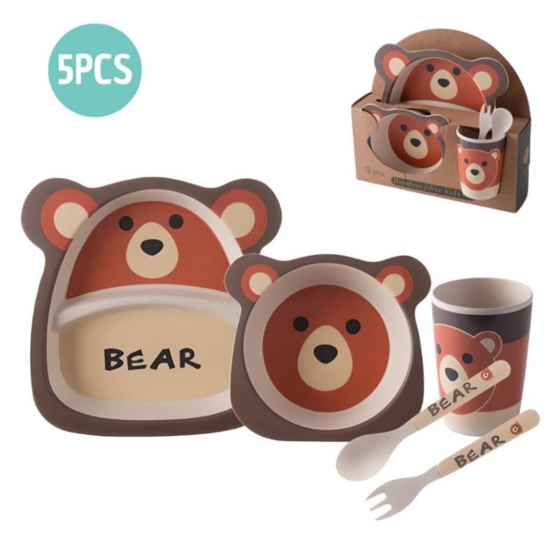 Platos de Bambu para Bebes 5Pcs 65602